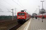 112 189 mit dem RE2 (RE 37406) nach Rathenow in Wustermark.