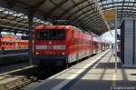 Die 112 132-6 mit der RB43 (RB 17622) nach Magdeburg Hbf und dann als RE20 (RE 17714) weiter nach Uelzen In Halle(Saale).