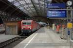 143 367-1 mit dem RE50  Saxonia  (RE 29713) von Leipzig Hbf nach Dresden Hbf im Leipziger Hbf.