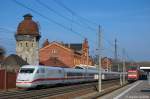 401 052-6  Hanau  als ICE 693 von Berlin Hbf (tief) nach Mnchen Hbf in Rathenow.