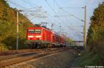 114 020 mit dem RE4 (RE 37334) von Ludwigsfelde nach Rathenow, bei der Ausfahrt aus Nennhausen.