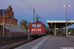 112 189 mit dem RE4 (RE 37333) von Rathenow nach Ludwigsfelde in Rathenow.