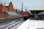 112 165 mit dem RE4 (RE 37325) von Rathenow nach Ludwigsfelde in Rathenow.