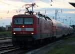 112 156-5 als DB-Dienstfahrt beim Rangieren im Rostocker Hbf.16.08.2013