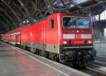 RB 26413 von Leipzig Hbf nach Weienfels kurz vor der Ausfahrt im Leipziger Hbf.09.03.2014