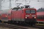 114 040-9 mit RE5 von Halle nach Rostock Hbf bei der Einfahrt im Rostocker Hbf.01.01.2015