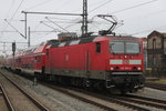 143 002-4 beim Rangieren im Rostocker Hbf.26.03.2016