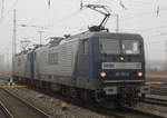 143 554-4+143 941-3 bei der Einfahrt im Rostocker Hbf später ging es via Wismar weiter mit dem Hacki nach Mannheim.04.02.2017