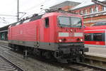 143 193-1 als Tfzf 70101(Rostock-Cottbus)kurz vor der Ausfahrt im Rostocker Hbf.18.03.2017