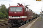 243 005-6 mit SDZ 52290(Leipzig-Warnemünde)bei der Durchfahrt in Rostock-Bramow.12.08.2017