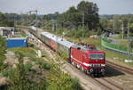 243 650-9 mit LDC von Cottbus nach Warnemünde bei der Durchfahrt in Warnemünde-Werft.10.08.2019