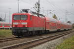 114 005 mit RE 4356(Elsterwerda-Rostock)bei der Einfahrt im Rostocker Hbf.11.10.2019