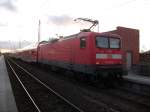 Auch den vierten Tag in Folge sind nur vier 429-Triebwagen im Einsatz,so mute 112 107 am 20.Oktober 2010 die Zugleistung vom RE 33218 Sassnitz-Rostock bernehmen.