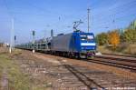 145-CL 204 (145 100-4) Alpha Trains fr Crossrail AG mit einem Fiat Autotransport in Satzkorn.