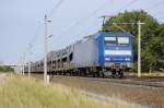 145-CL 203 (145 099-8) momentan fr Crossrail unterwegs mit dem Fiat Autozug in Richtung Stendal.