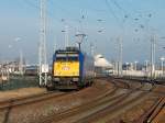 Der InterConnex nach Leipzig mit 146 519 verlie am 29.Januar 2011 Warnemnde.