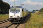 ME 146 539-2 Einfahrt auf Gleis 3 im Bahnhof Tostedt am 27.07.2011