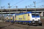 146 542-6 mit ME 82113 von Hamburg Hbf nach Uelzen bei der Ausfahrt im Bahnhof Hamburg-Harburg.17.01.2015