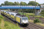 146 513 macht gleich  Halt  im Tostedter Bahnhof. Datum: 13.07.2024. 