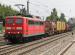 151 082 bei der Durchfahrt am 26.07.2016 in Mnchen-Heimeranplatz.