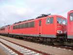 155 029-2 ex.Bh Seddin am 13.November 2010 z-gestellt in Rostock Seehafen.