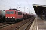 155 211-6 mit einem Tads Ganzzug in Berlin Schnefeld Flughafen in Richtung Genshagener Heide unterwegs.