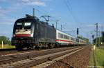 ES 64 U2 - 061 (182 561-1) MRCE im Dienst fr DB Fernverkehr AG mit dem EC 174 von Budapest-Keleti pu nach Hamburg-Altona in Friesack(Mark).