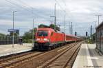 182 011-7 DB Regio AG mit dem RE10 (RE 18460) von Cottbus nach Leipzig Hbf in Falkenberg(Elster).