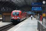 182 023-2 mit dem RE50  Saxonia  (RE 17071) von Leipzig Hbf nach Dresden Hbf im Leipziger Hbf.