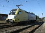 PCT-Altmann ES64U2-011 brachte,am 21.August 2013,den ersten Teil Kreidewagen von Klementelvitz nach Bergen/Rgen,danach ging es als Lz zurck nach Klementelvitz um den zweiten Teil zuholen.