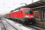 182 007-5 mit RE 4307(Hamburg-Rostock)kurz nach der Ankunft im Rostocker Hbf.16.01.2016