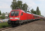 182 007-5 (Cruise Train Berlin)mit Sonderzug 13290 von Warnemünde nach Berlin-Ostbahnhof bei der Durchfahrt am 30.05.2016 im Haltepunkt Rostock-Holbeinplatz