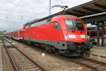 182 007-5 mit RE 4310(Rostock-Hamburg)kurz vor der Ausfahrt im Rostocker Hbf.18.09.2016