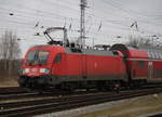 182 023 mit RE 4309(Hamburg-Rostock)bei der Einfahrt im Rostocker Hbf.25.02.2017