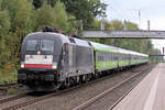 ES 64 U2-009 mit den Flixtrain am Haken, auf den Weg nach Hamburg.