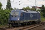 183 500 beim Rangieren im Bahnhof Rostock-Bramow.25.07.2014