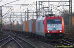 ITL 185 650 mit Containerzug am 16.01.2015 in Hamburg-Harburg Richtung Hamburg-Waltershof