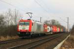 ITL 185 649 mit Containerzug am 25.02.2015 in Hamburg-Moorburg