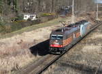 185 600+186 147-5 als Leerfahrt im Haltepunkt Rostock-Kassebohm.24.02.2017