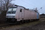 186 146-7 war am ehemaligen S-Bahnhaltepunkt Rostock-Hinrichsdorfer Str.abgestellt.22.12.2021