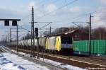 ES 64 F4 - 203 (189 203-3) MRCE Dispolok GmbH fr ITL Eisenbahn GmbH mit einem Kesselzug  Umweltgefhrdender Stoff, flssig  in Rathenow in Richtung Wustermark unterwegs.