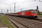 WLE 81 (189 801-4) WLE - Westflische Landes-Eisenbahn GmbH mit einem Sonderzug in Stendal und fuhr nach dem Umsetzen weiter nach Bemerode und Wismar.