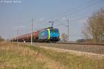 ES 64 F4 - 804 (189 804-8) MRCE Dispolok GmbH fr PKP Cargo  EU45-804  mit einem Kesselzug  Dieselkraftstoff oder Gasl oder Heizl (leicht)  in Vietznitz und fuhr in Richtung Nauen weiter.