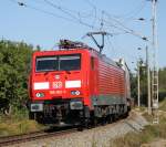 189 062-3 mit KT 42147 von Rostock-Seehafen nach Verona Q.E bei der Durchfahrt in der Gterumgehung Rostock Hbf.25.08.2013