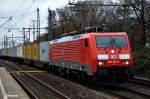 189 008-6 fuhr mit einen kastenzug durch hh-harburg,13.03.15