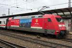 101 006-5 mit Werbung Berner Oberland in Ulm am 28.01.2016.