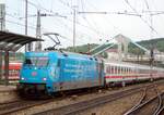 101 016-4 mit Werbung für UNICEF mit IC in Ulm am 09.06.2007.