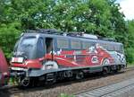 115 509-2  Auto im Zug  in Ulm am 06.06.2013.
