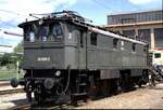 116 009-2  Speichenseite  ohne Antrieb in der Ausstellung 100 Jahre elektrische Lokomotiven in München-Freimann am 25.05.1979.