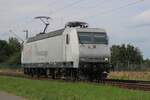 RheinCargo 145 084 durchfahrt solo Kaarst Broicherheide am 8 Augustus 2025.